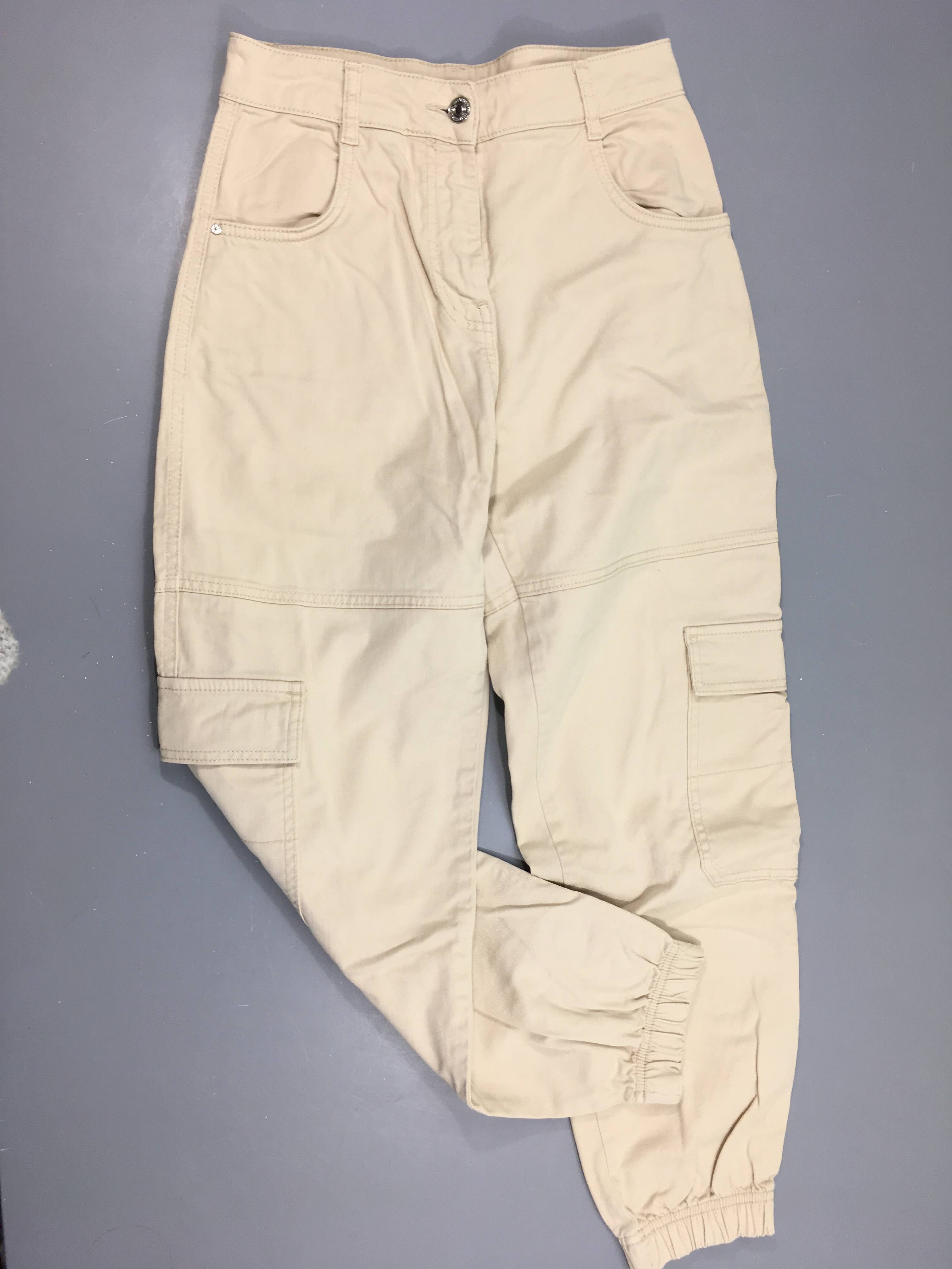 Pantalon jogger toile beige, 36