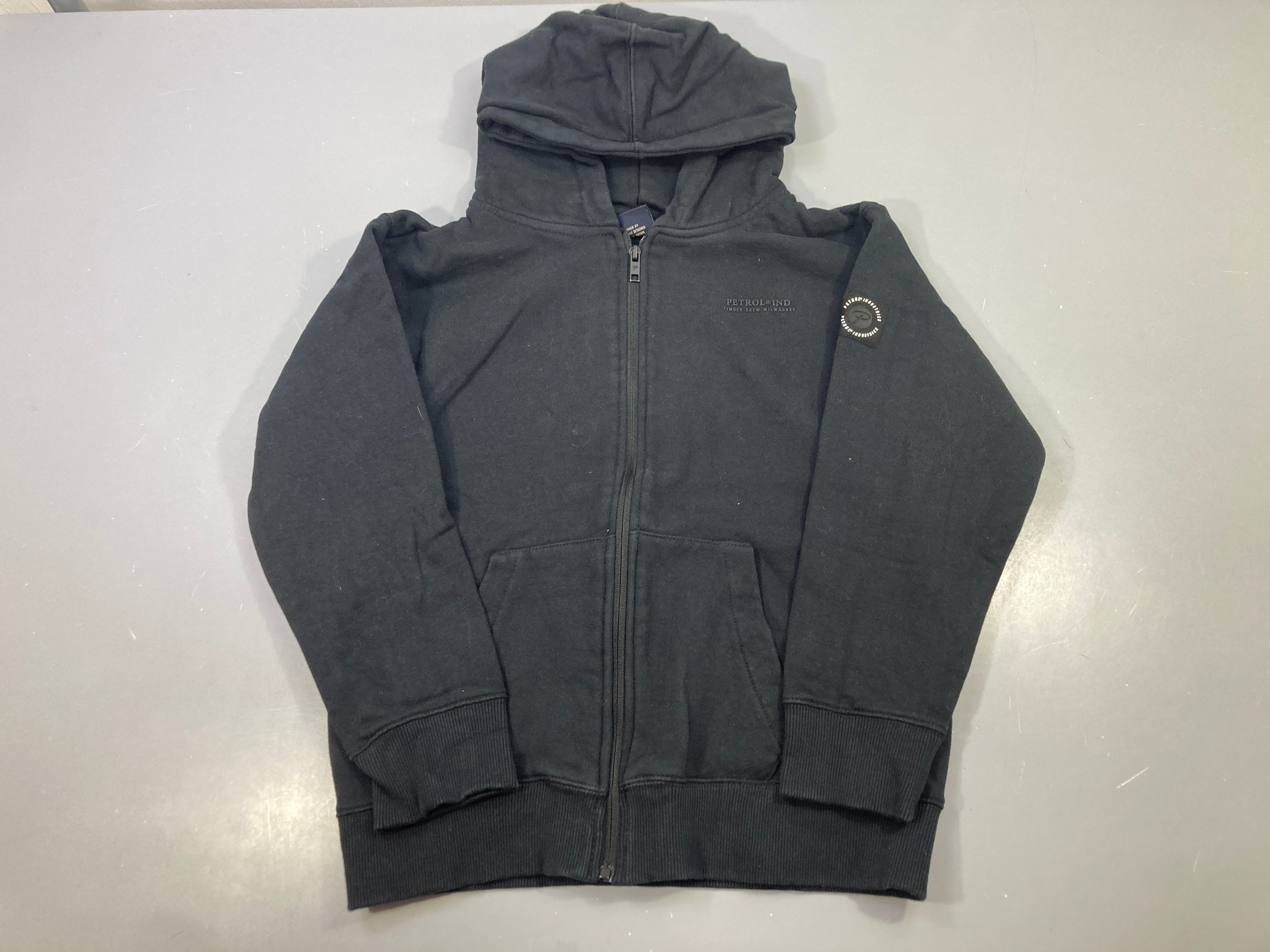 Sweat capuche gris anthracite zippé