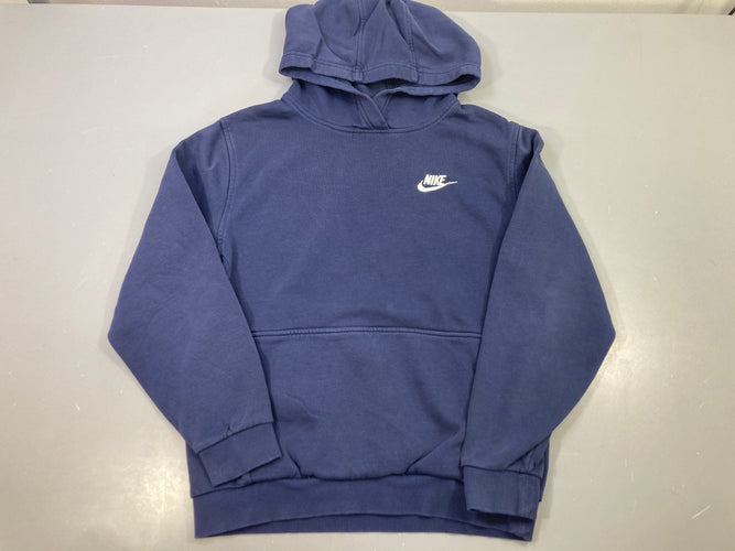 Sweat capuche bleu marine logo, moins cher chez Petit Kiwi