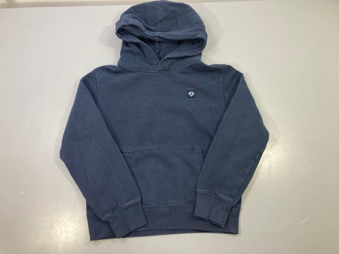 Sweat capuche bleu marine, patch losange, moins cher chez Petit Kiwi