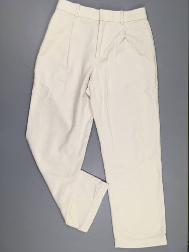 Pantalon velours écru Wide Leg, moins cher chez Petit Kiwi
