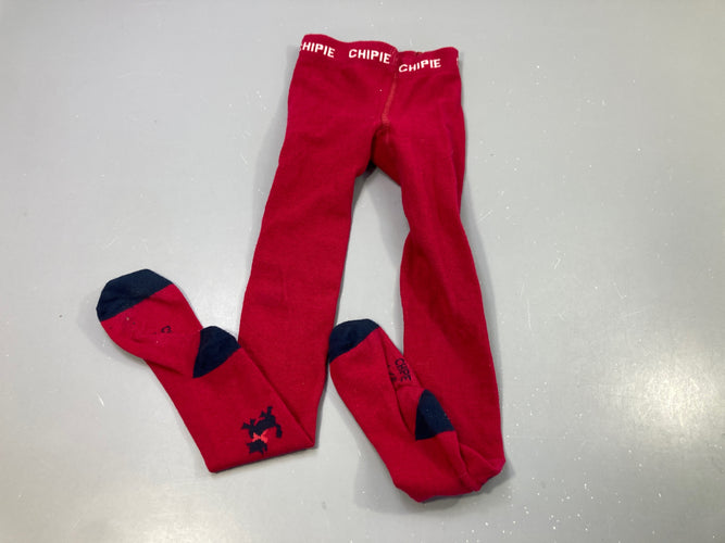 Collants rose fuchsia et bleu marine chiens "Chipie" 4-6a, moins cher chez Petit Kiwi