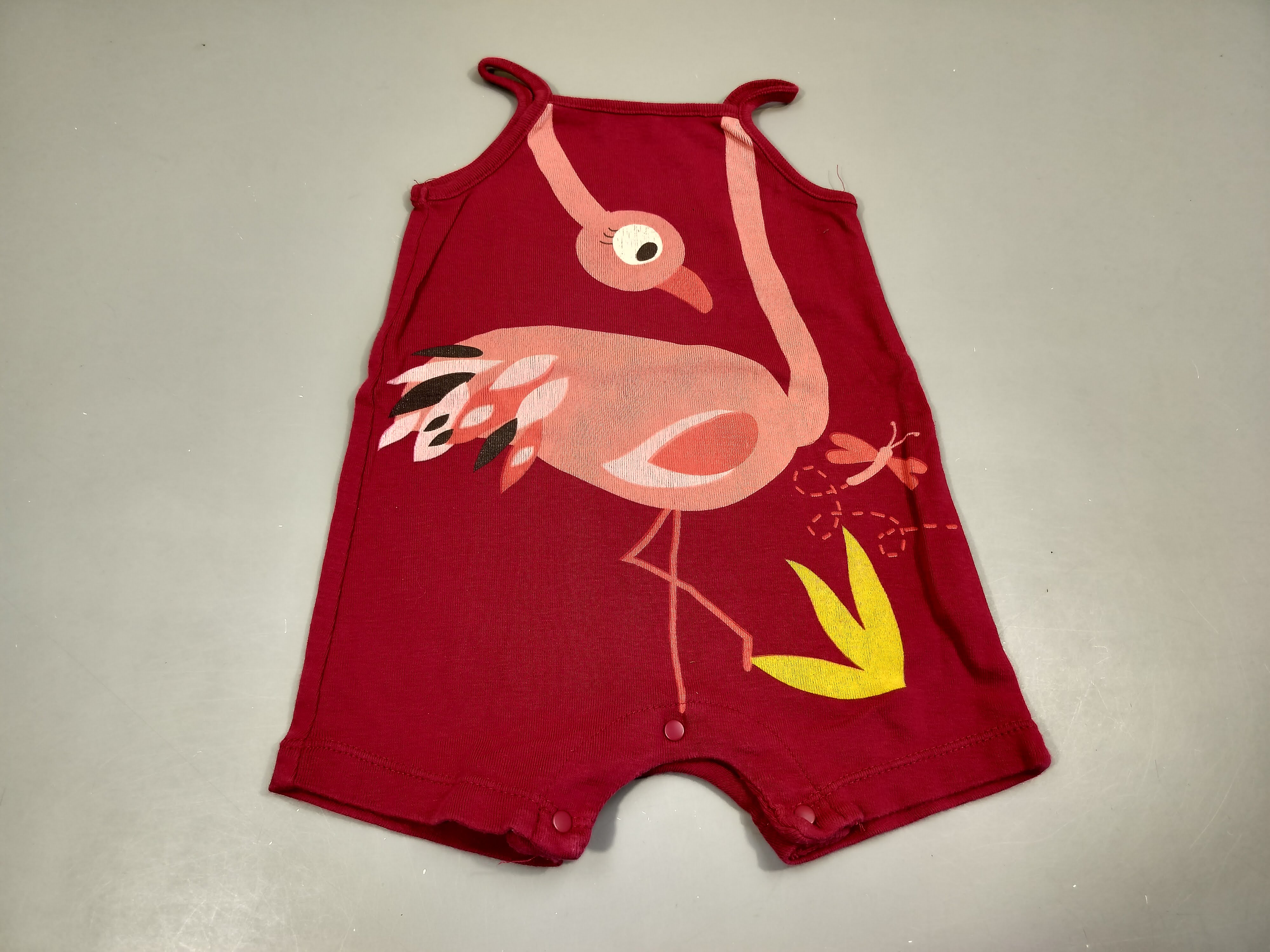 Combishort rose, flamand rose 100% coton