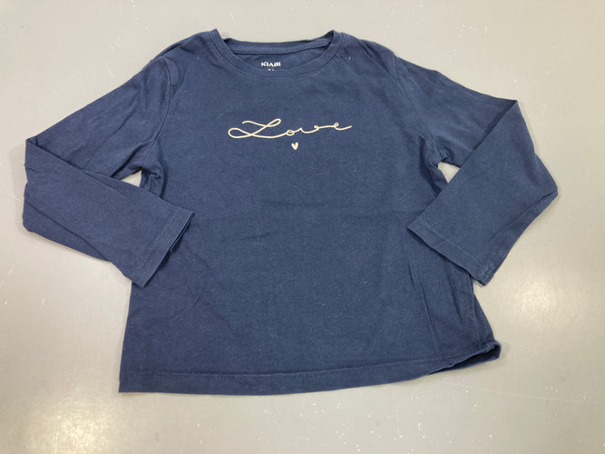 T-shirt m.l bleu marine "love", moins cher chez Petit Kiwi