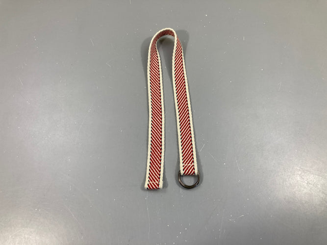 Ceinture textile rayé biais rouge/beige 55cm, moins cher chez Petit Kiwi