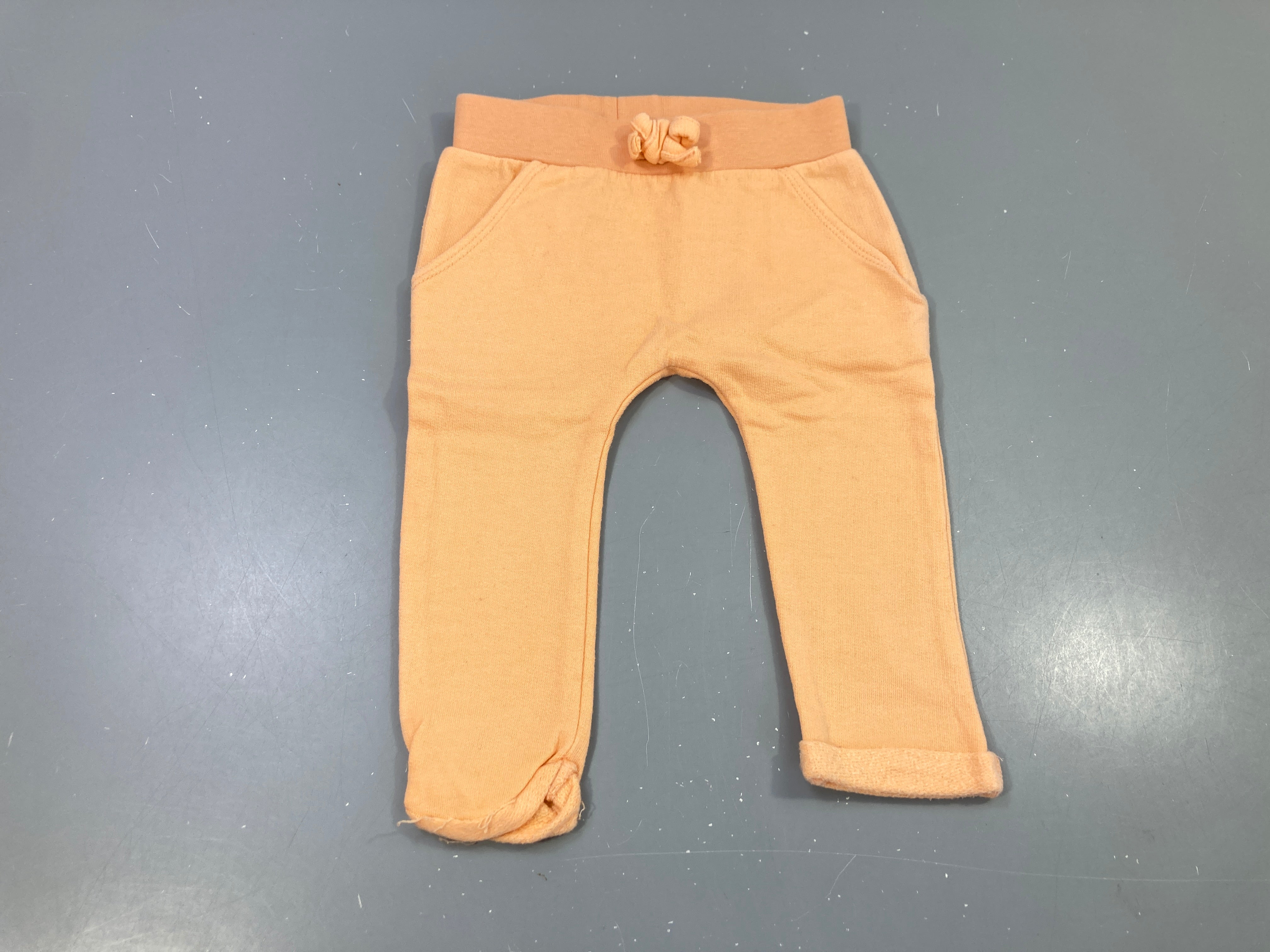 Pantalon molleton orange , petit noeud