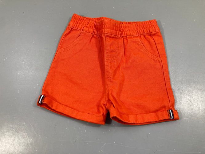 Bermuda orange vif à revers, Lily&Jack, moins cher chez Petit Kiwi