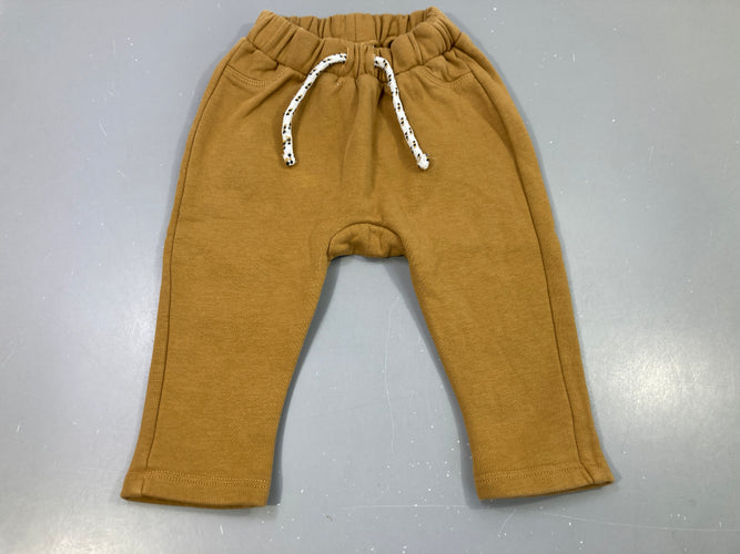 Pantalon molleton jaune moutarde, intérieur doux et chaud, moins cher chez Petit Kiwi