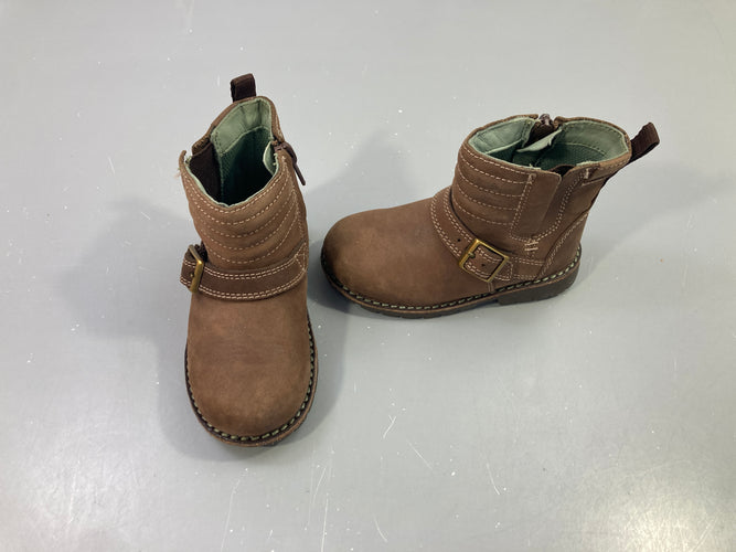 Bottines cuir marron boucle, Clarks, 22, moins cher chez Petit Kiwi