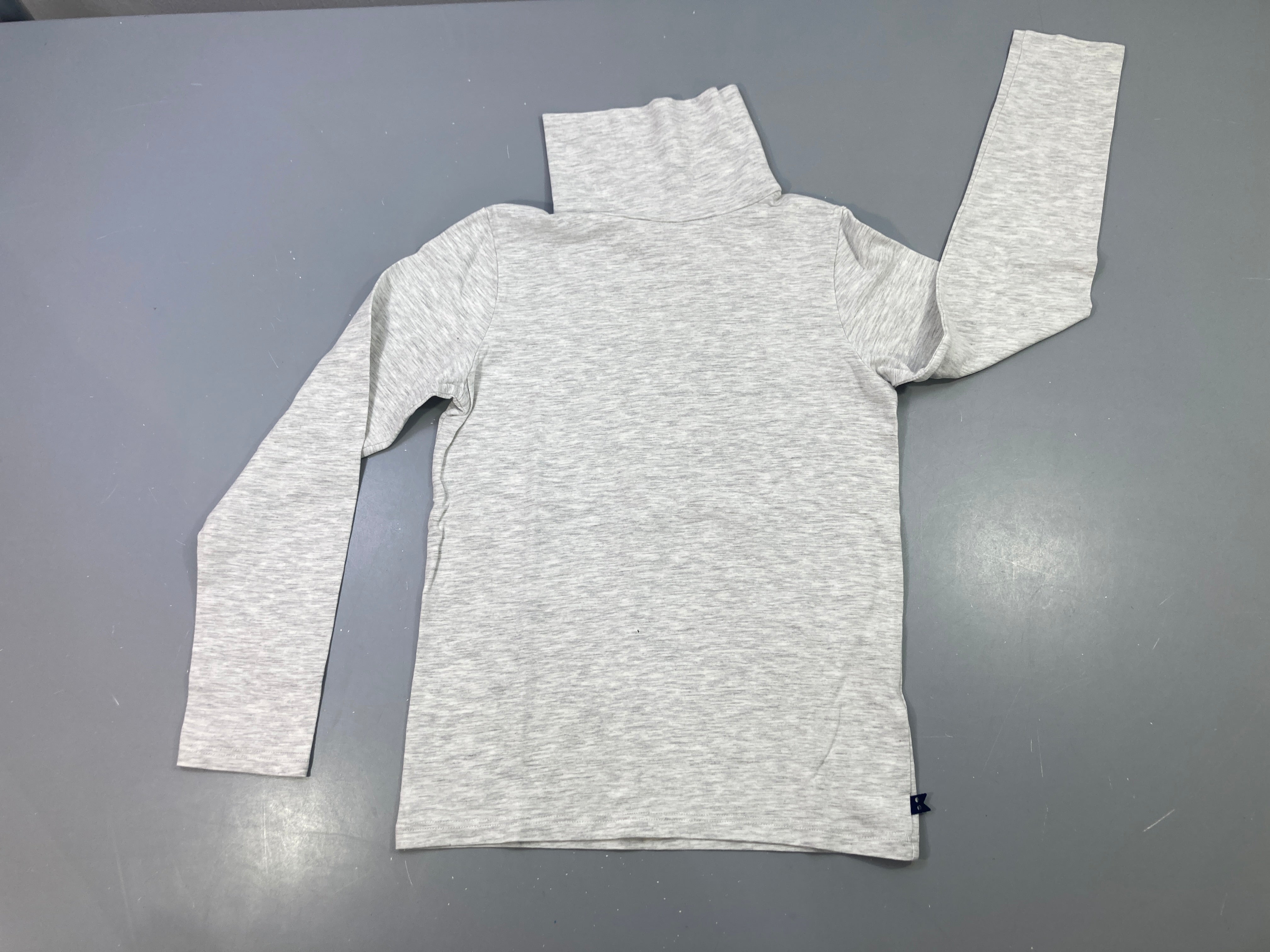 T-shirt m.l col roulé gris chiné