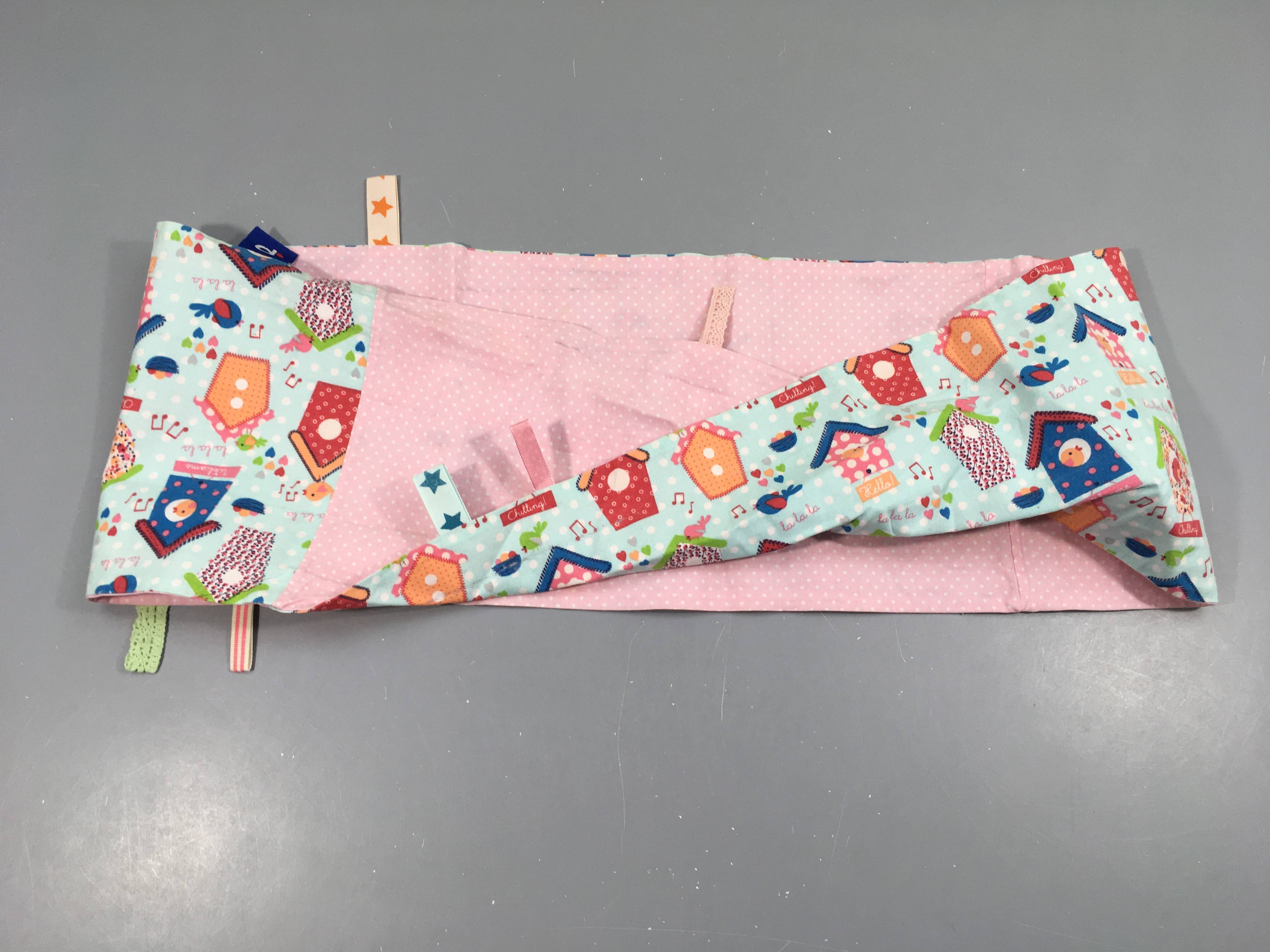 Tour de cou coton rose nichoirs Petite tache