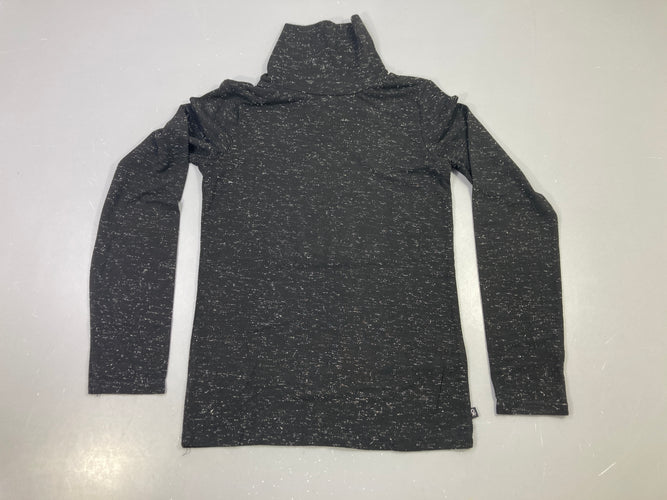 T-shirt m.l col roulé gris foncé irisé, moins cher chez Petit Kiwi