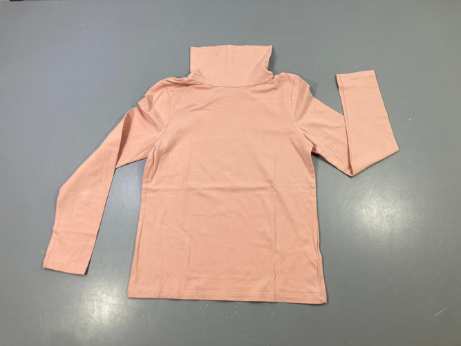 T-shirt m.l col roulé rose poudré, moins cher chez Petit Kiwi