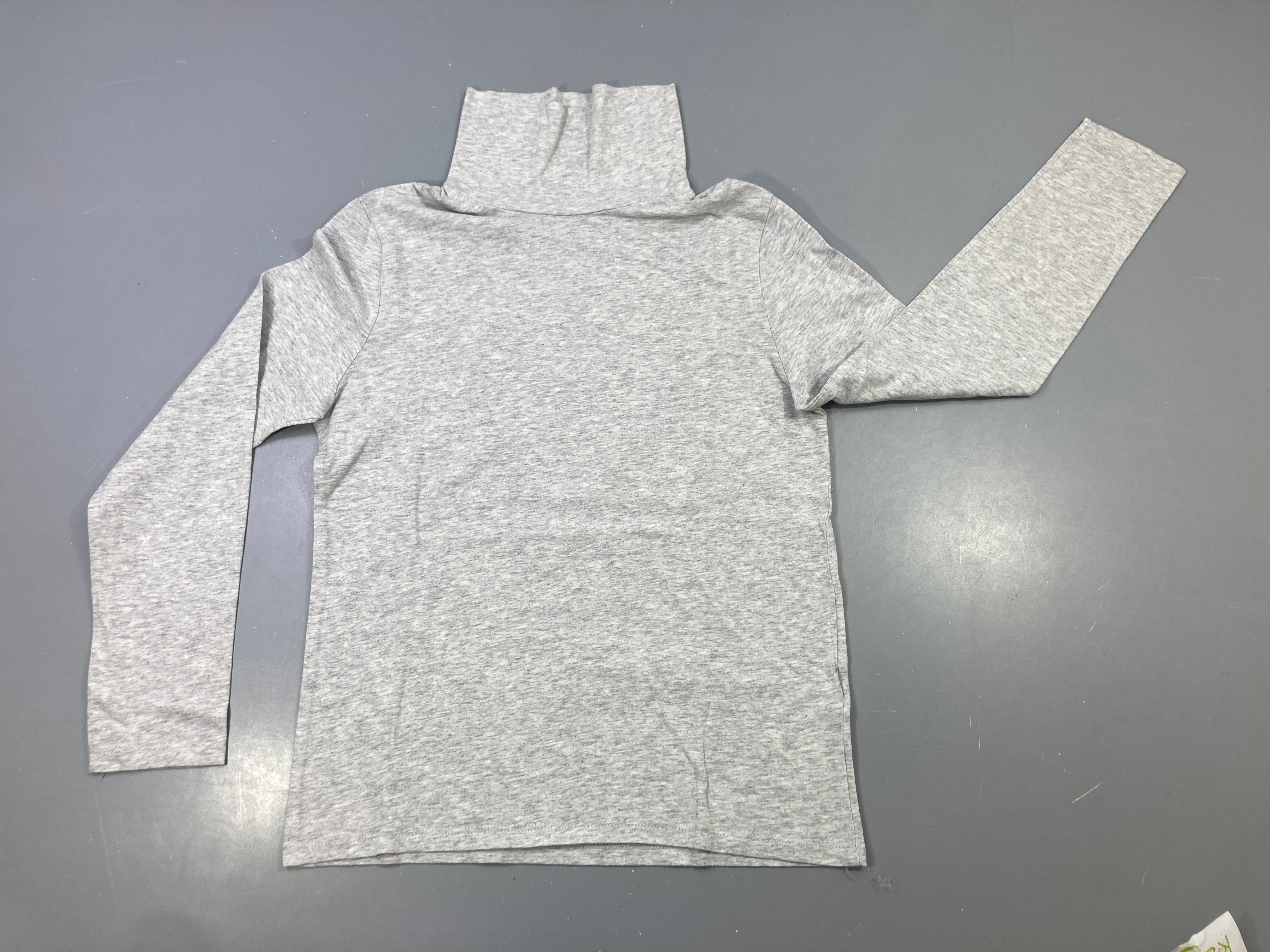 T-shirt m.l col roulé gris chiné