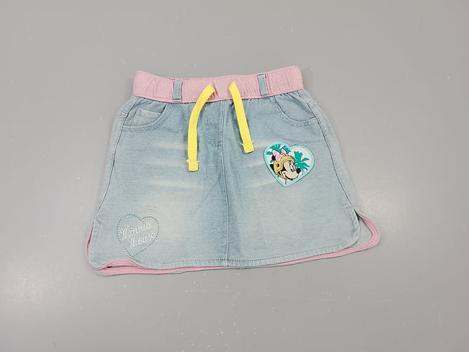 Jupe denim Minnie, moins cher chez Petit Kiwi