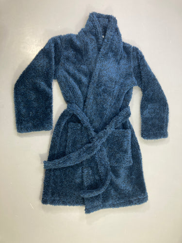 Peignoir duveteux bleu, ceinture, moins cher chez Petit Kiwi