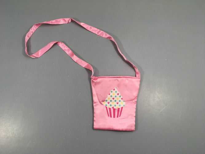 Sacoche textile rose Cup Cake, moins cher chez Petit Kiwi