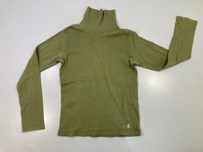 T-shirt m.l col roulé vert kaki, moins cher chez Petit Kiwi