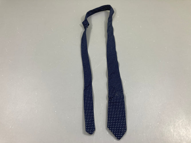 Cravate bleu foncé pois blancs (petite taille), moins cher chez Petit Kiwi