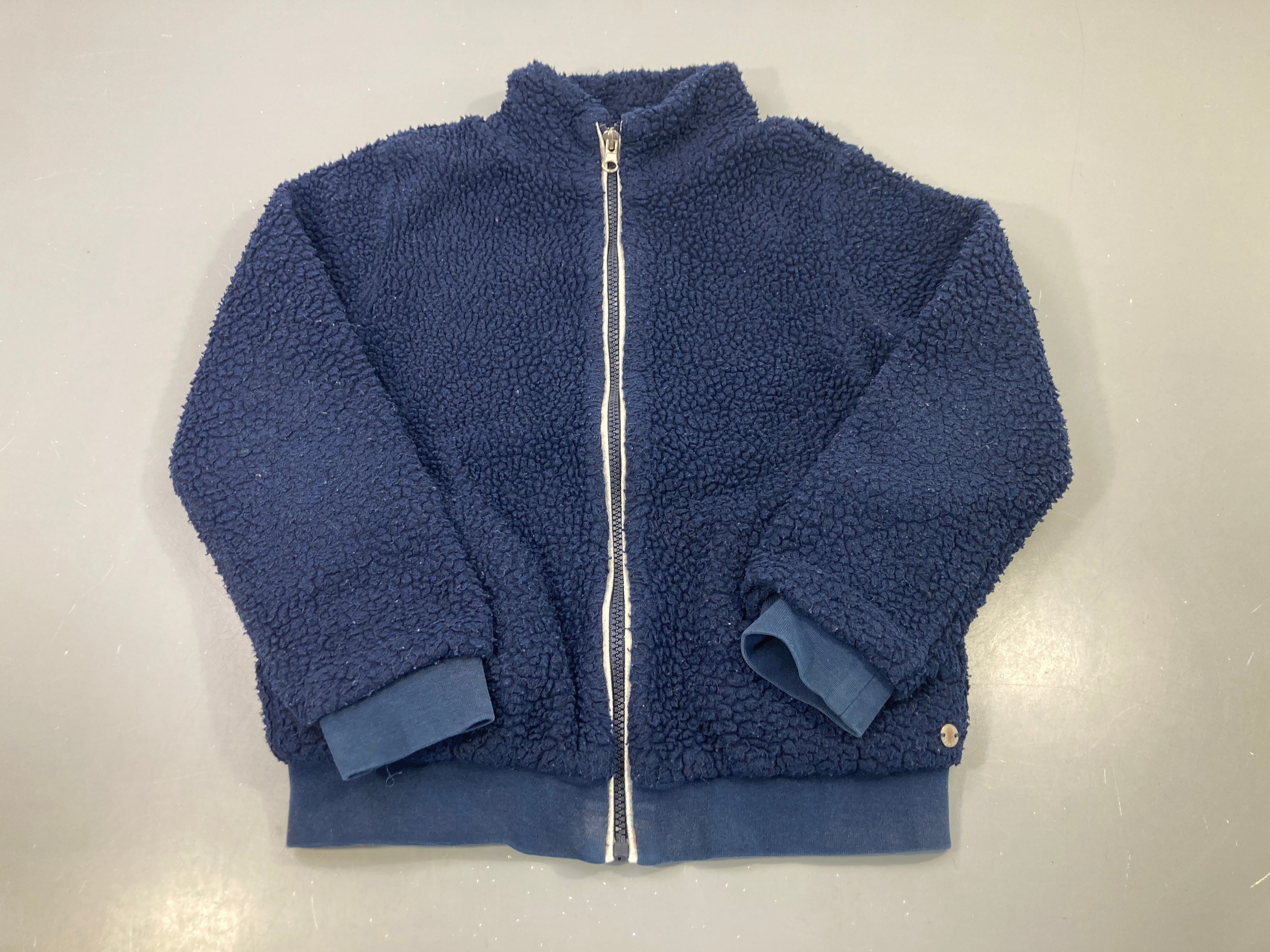 Polar bleu marine zippé sherpa