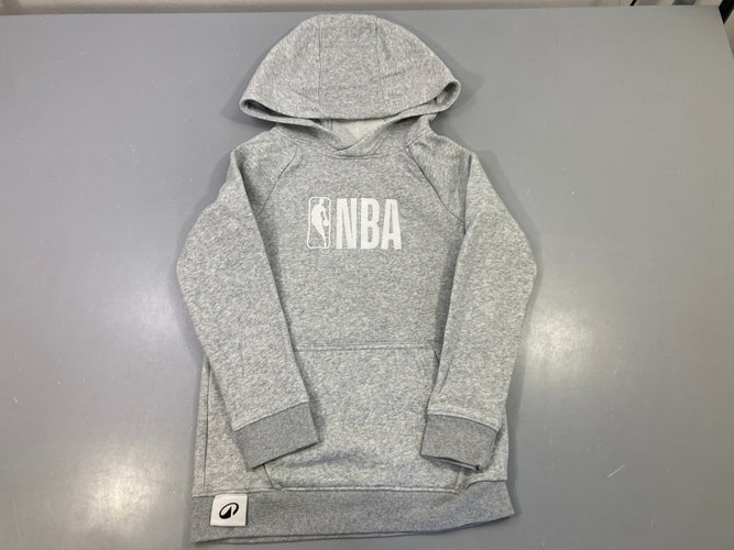 Sweat capuche gris chiné imprimé NBA, moins cher chez Petit Kiwi