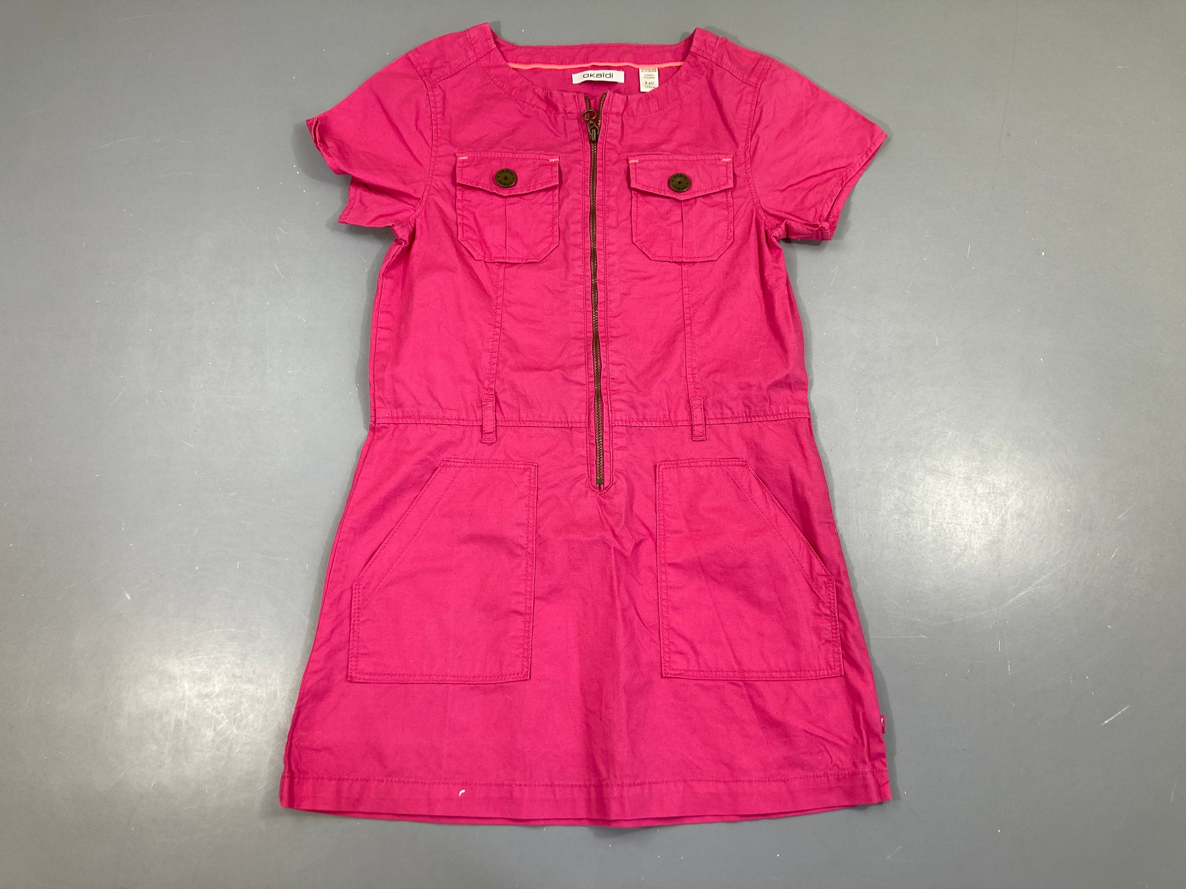 Robe m.c zippé rose