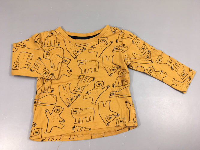 T-shirt m.l orange ours, moins cher chez Petit Kiwi
