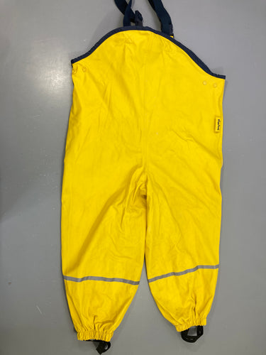 Salopette de pluie jaune imperméable bandes réfléchissantes, Playshoes, moins cher chez Petit Kiwi