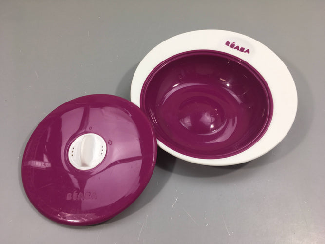 Assiette Ellipse Beaba Gipsy prune Traces d'ususre, moins cher chez Petit Kiwi