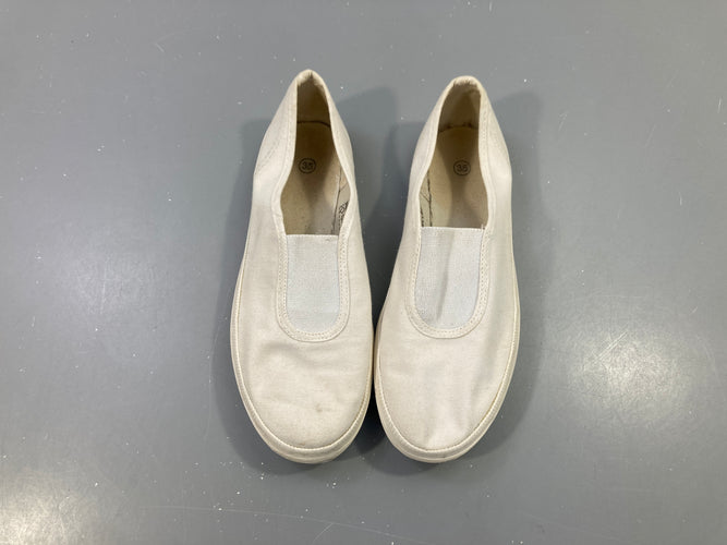 Sandales de gym blanches toile élastique (a rachraichir), moins cher chez Petit Kiwi