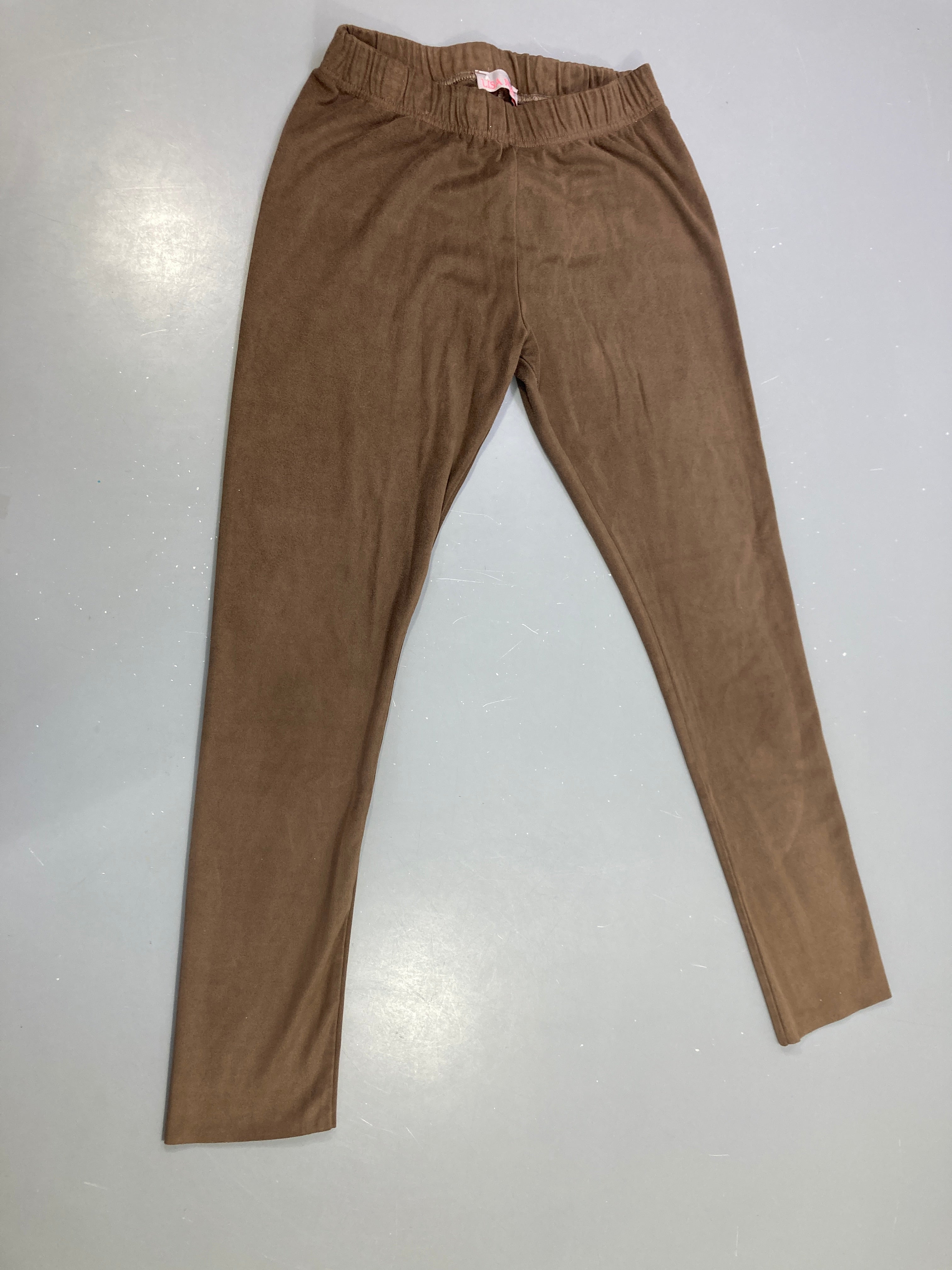 Legging marron suédine