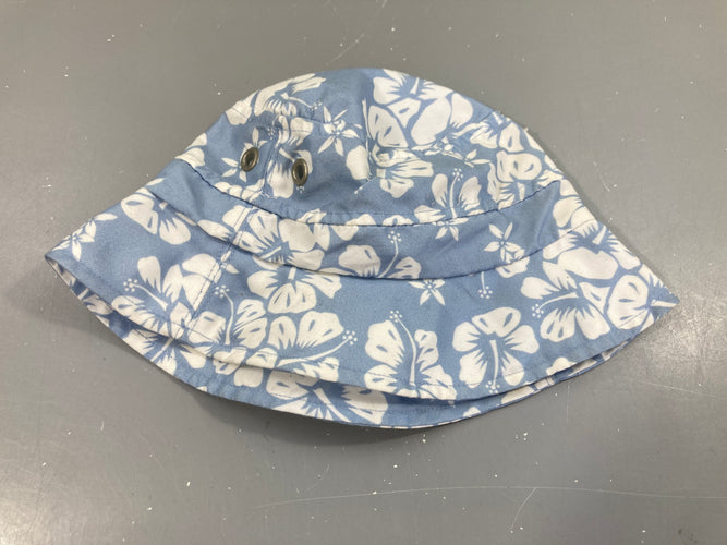 Chapeau bleu fleuri, moins cher chez Petit Kiwi