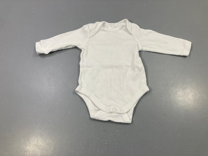 Body m.l blanc uni, moins cher chez Petit Kiwi