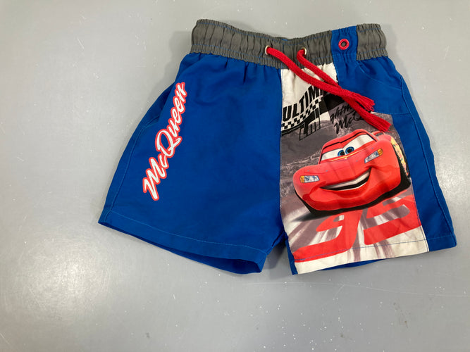 Maillot short bleu Cars, moins cher chez Petit Kiwi