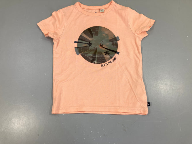 T-shirt m.c saumon rond texturé ville, moins cher chez Petit Kiwi