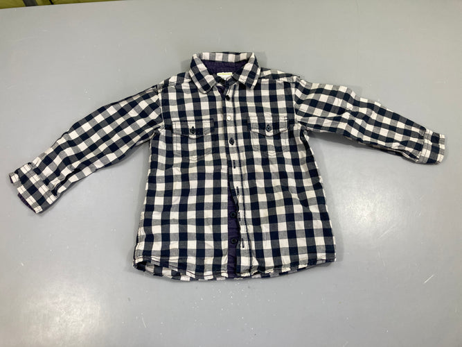 Chemise m.l carreaux bleu/blanc, moins cher chez Petit Kiwi