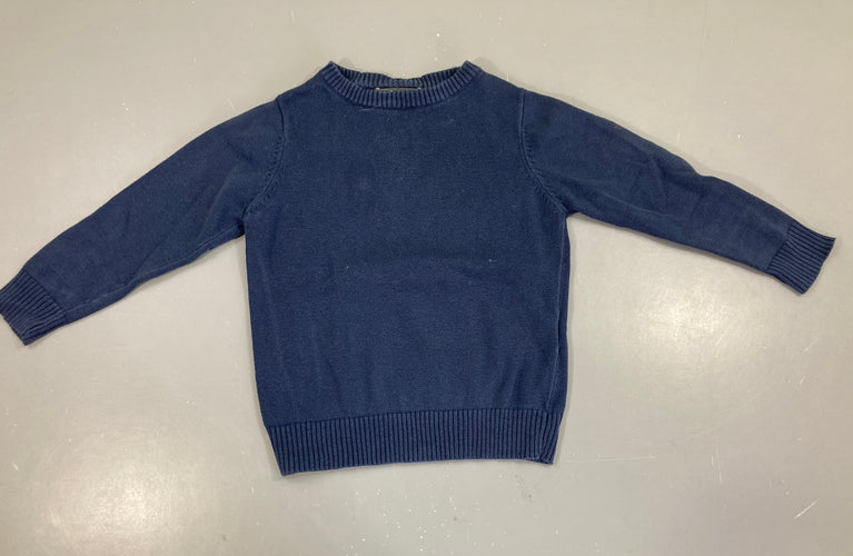 Pull bleu foncé, moins cher chez Petit Kiwi