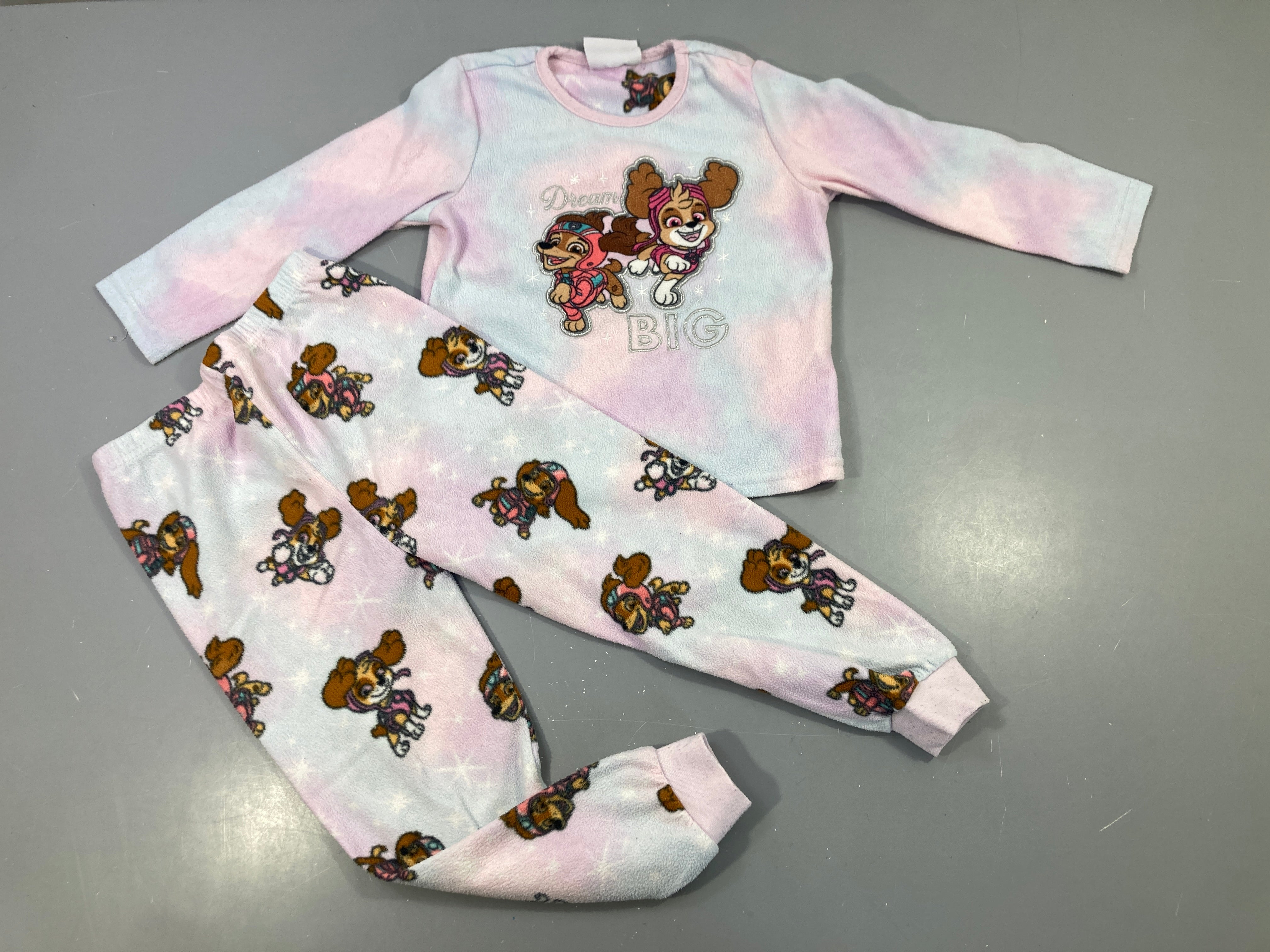Pyjama 2pcs polaire rose bleu dégradé, Pat'patrouille