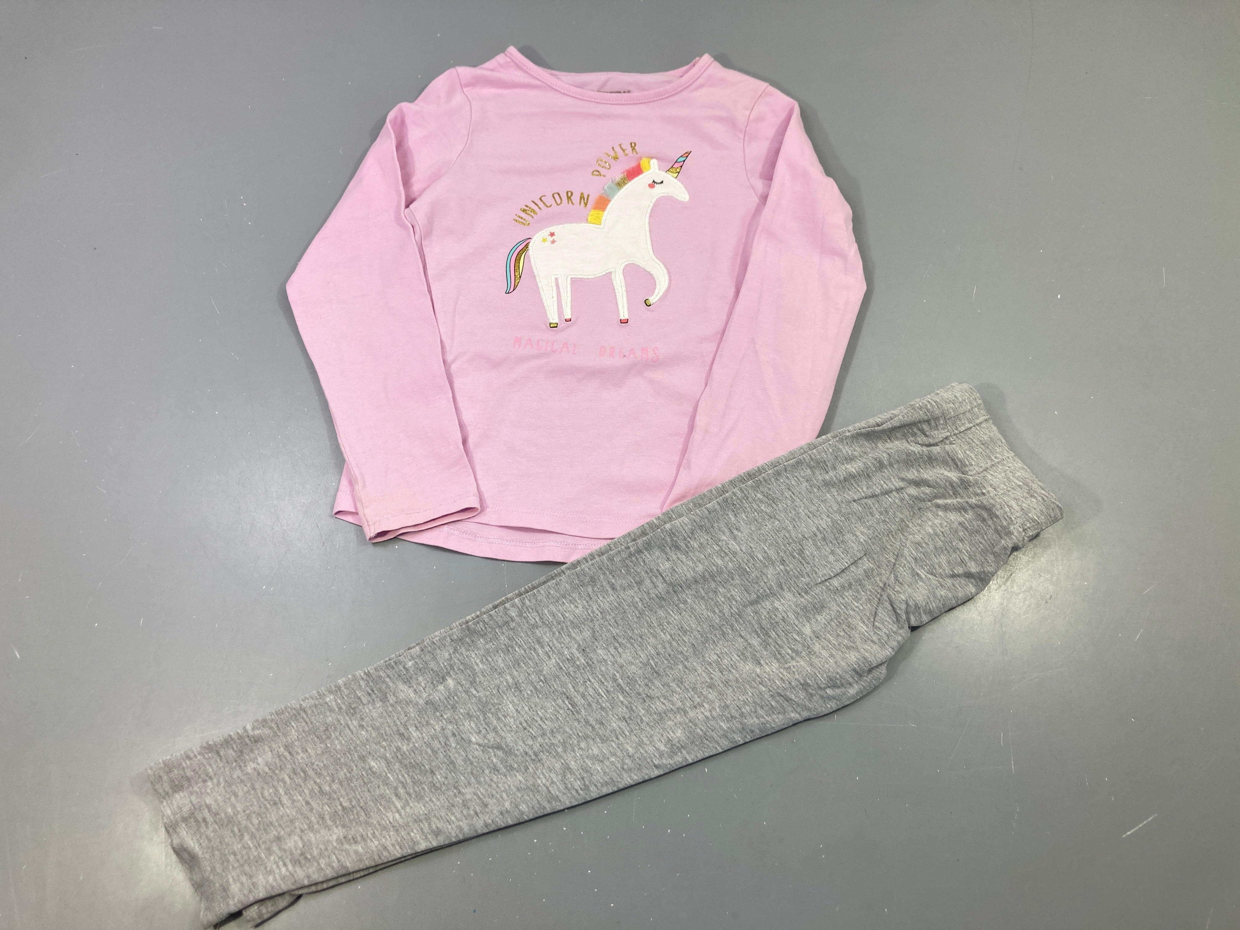 Pyjama 2pcs jersey m.l rose licorne