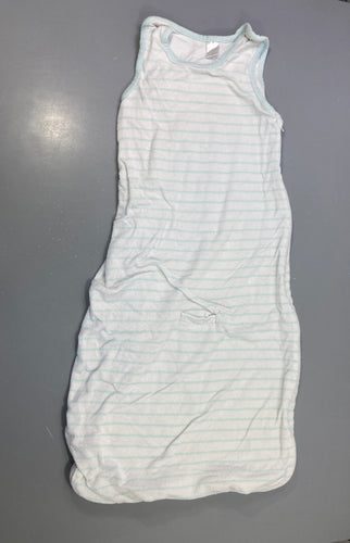 Sac de couchage s.m blanche rayée menthe, éponge, 98cm, moins cher chez Petit Kiwi