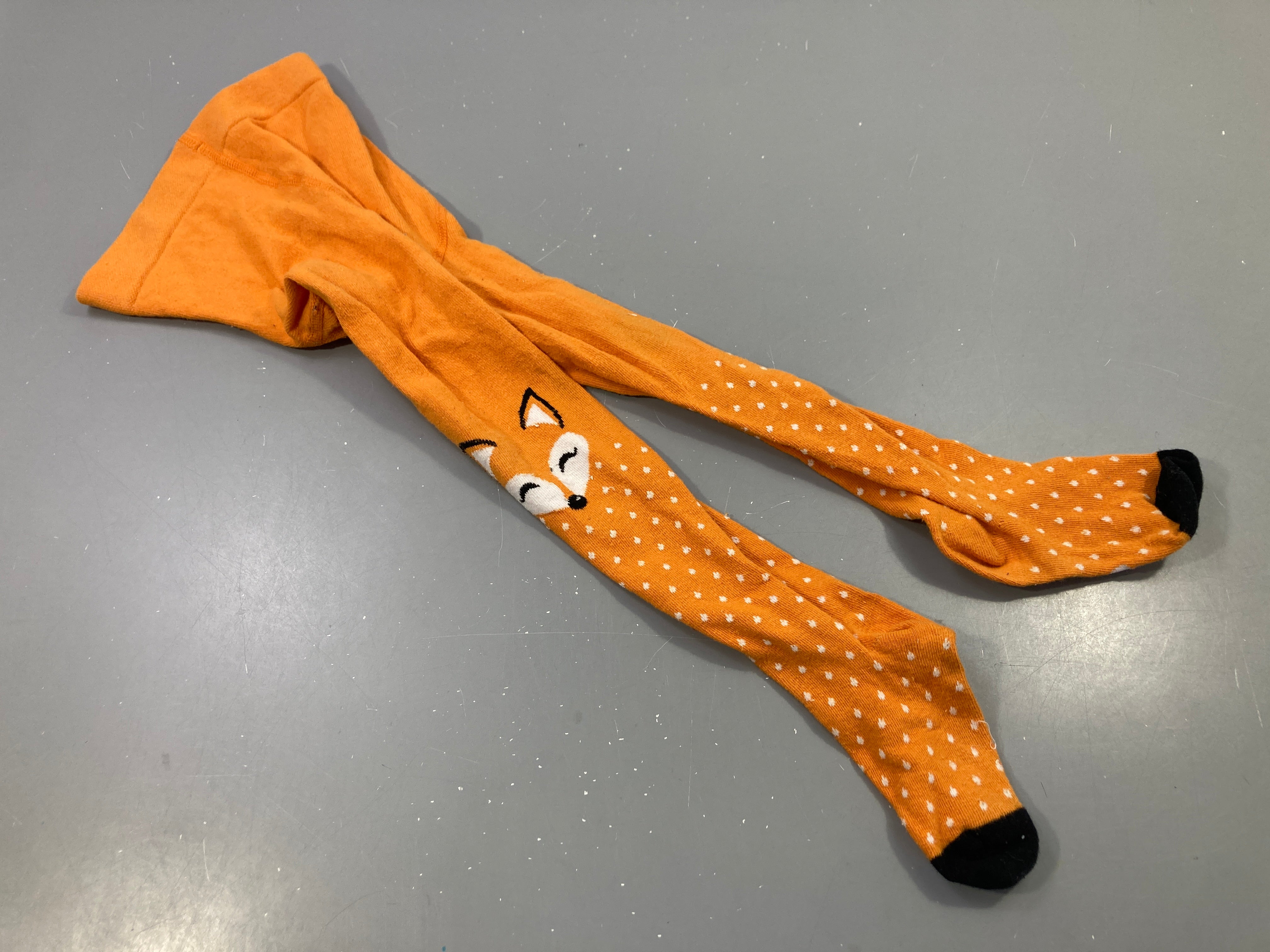 Collant orange pois renard