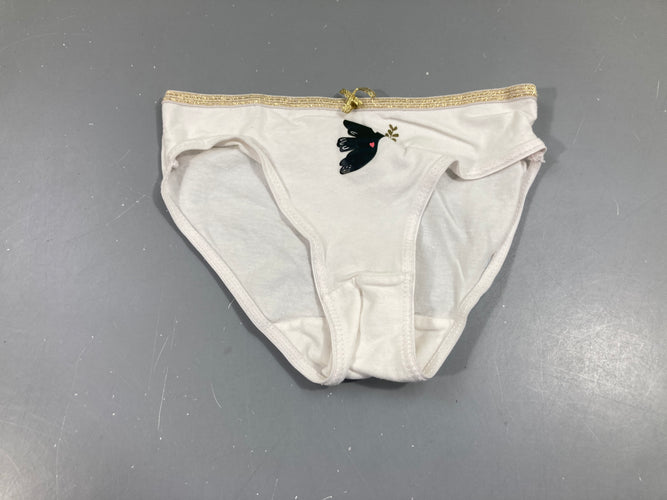 Culotte blanc/doré, moins cher chez Petit Kiwi