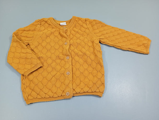 Gilet jaune moutarde, moins cher chez Petit Kiwi