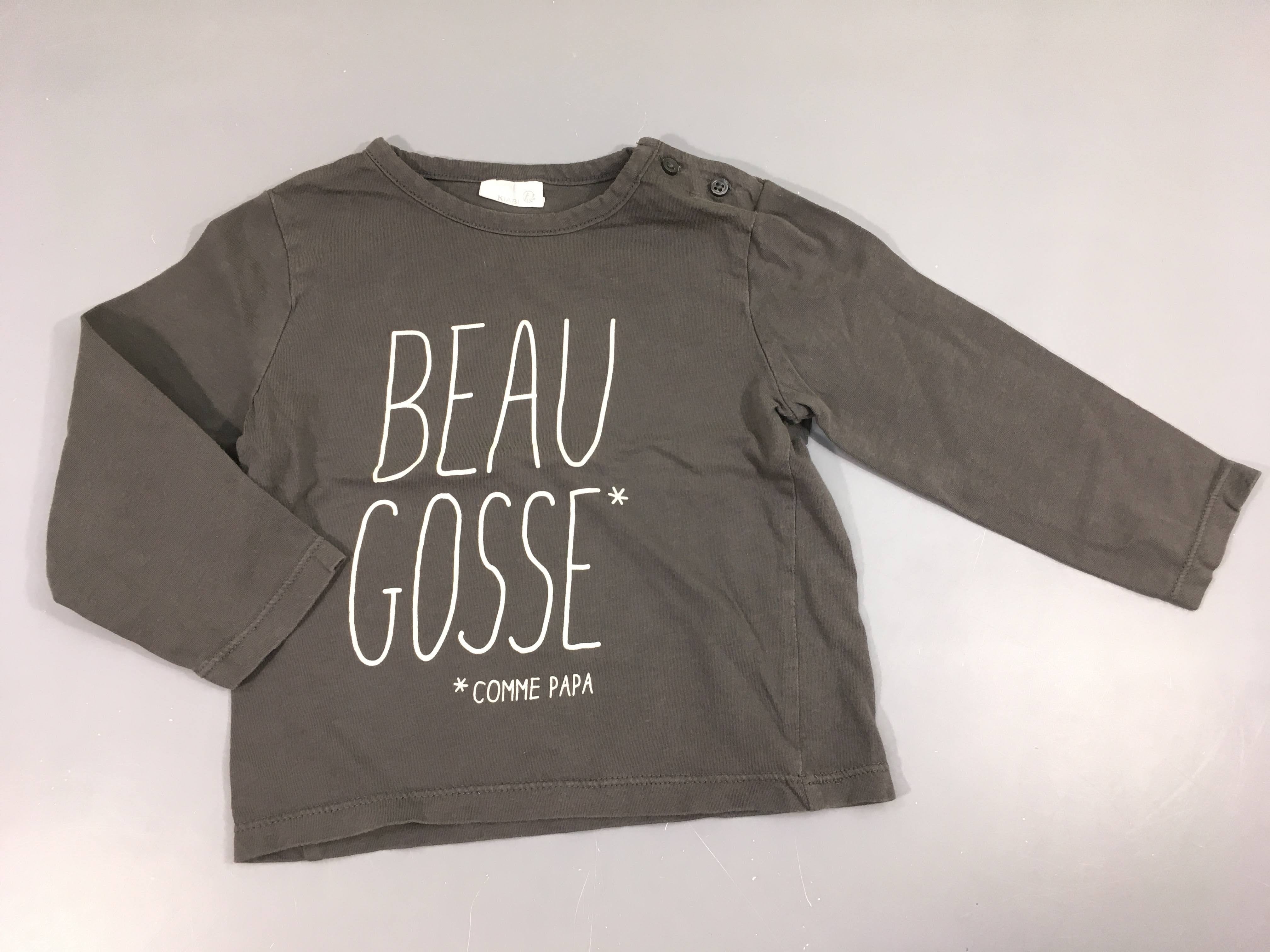 T-shirt m.l gris Beau gosse
