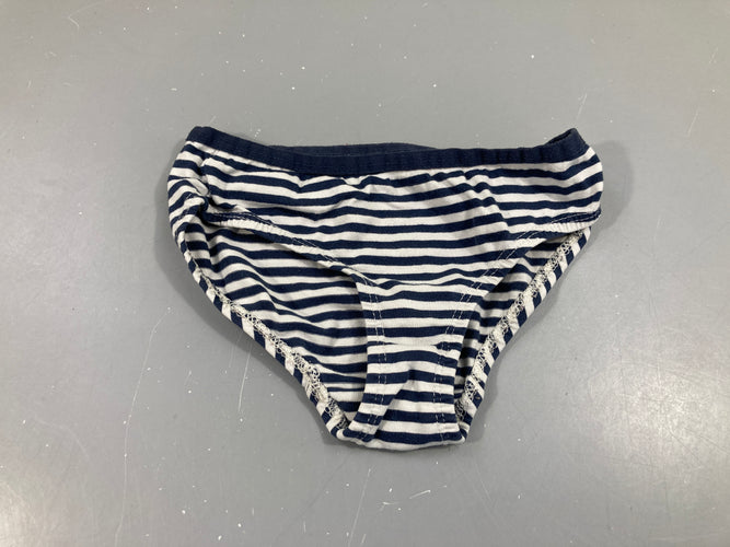 Culotte rayures bleu et blanc, moins cher chez Petit Kiwi