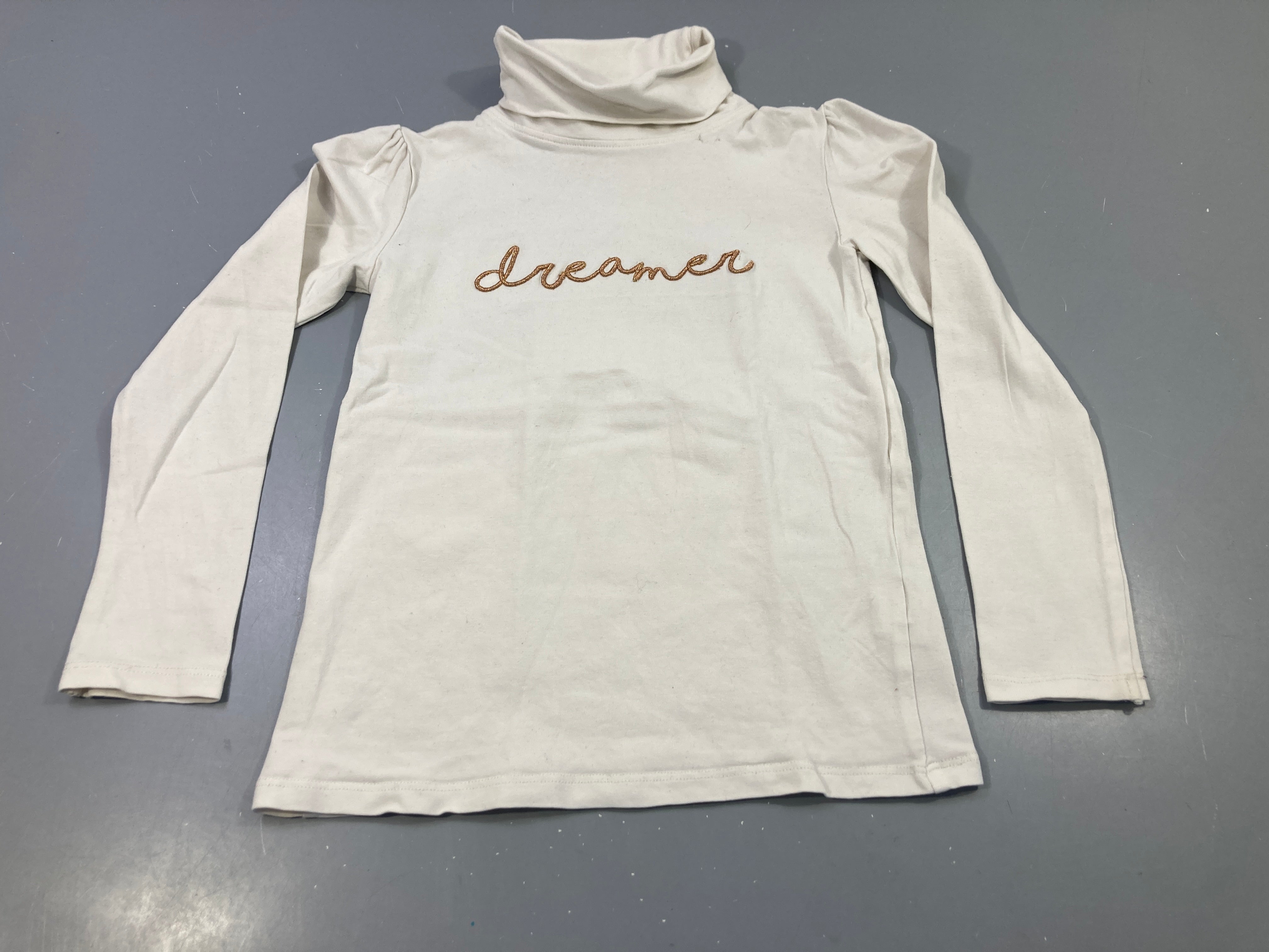 T-shirt m.l blanc col roulé dreamer