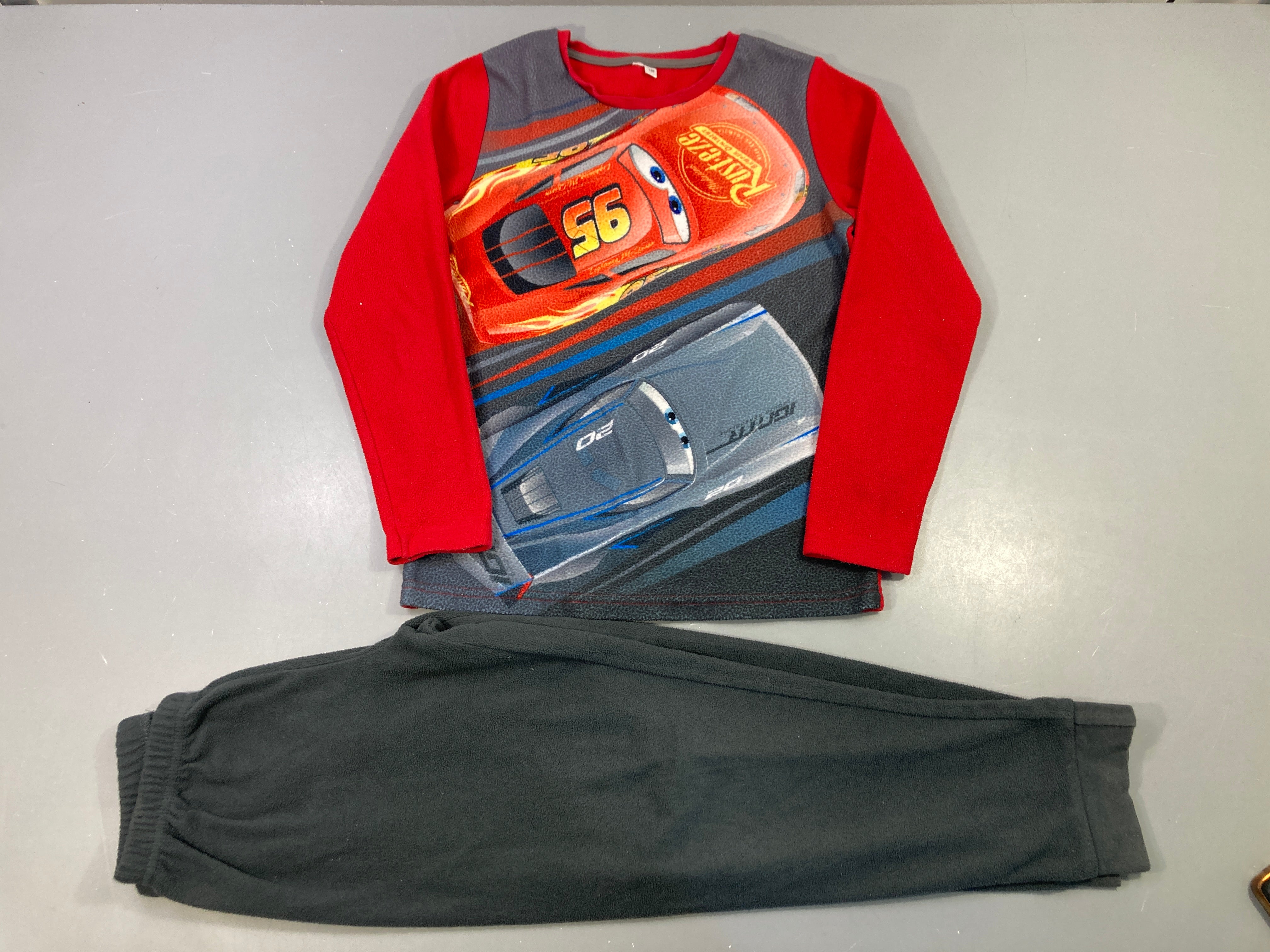 Pyjama 2pcs polaire rouge gris voitures Cars