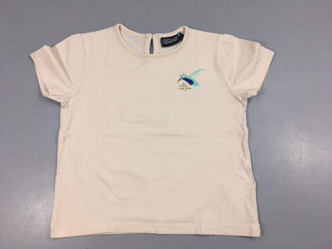 T-shirt m.c Samson beige oiseau, moins cher chez Petit Kiwi