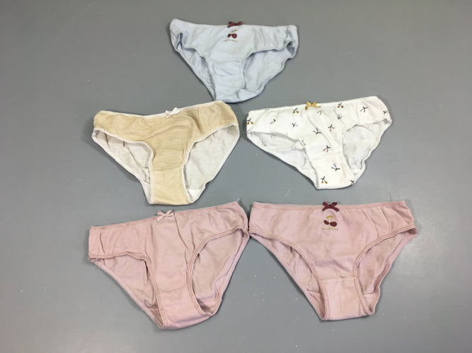 6 culottes blanc/bleu/rose, moins cher chez Petit Kiwi