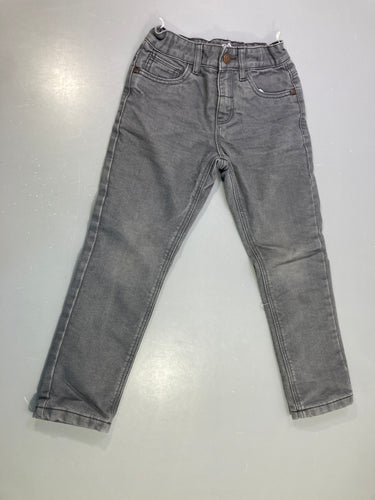 Pantalon jean gris slim doublé polar, moins cher chez Petit Kiwi